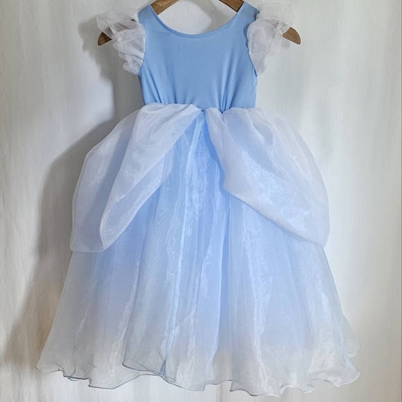Kids Blue & White Tulle Princess Costume Dress - Picture 3 of 16